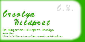 orsolya wildpret business card